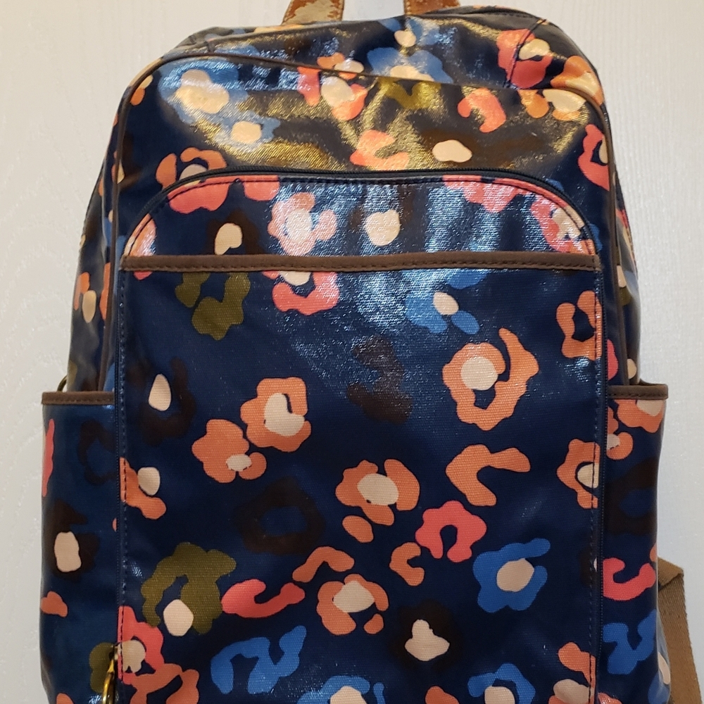 FOSSIL coated canvas backpack